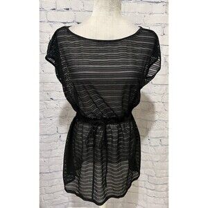 Just Cover Me Black Swimsuit Coverup Vacation Beach Size Large